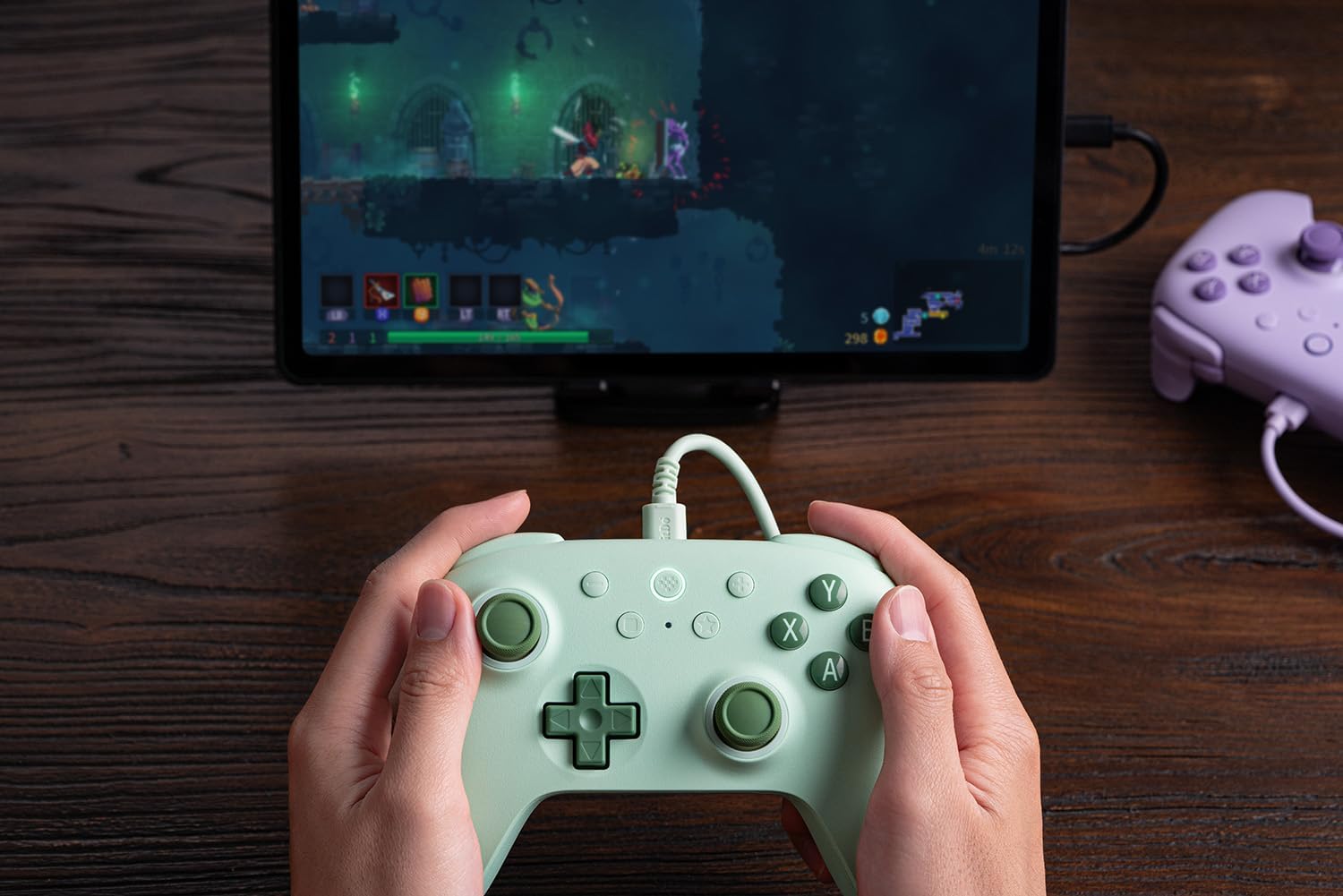 Comando C/ Fios 8BITDO Ultimate 2C Pad Verde 7