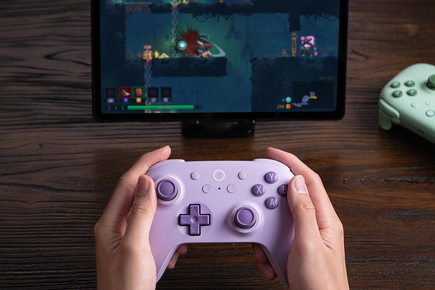Comando S/ Fios 2.4G BT 8BITDO Ultimate 2C PAD Roxo 6