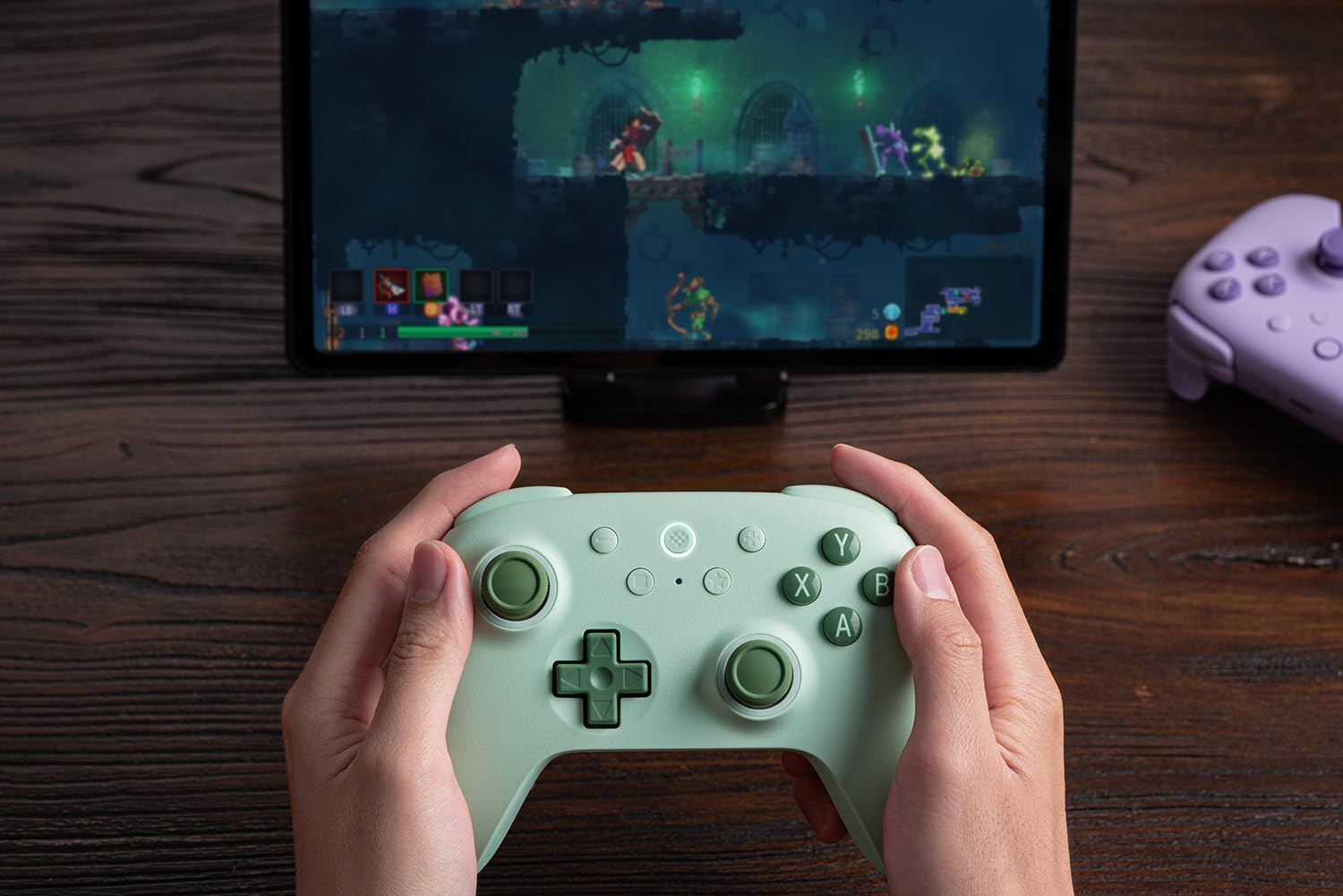 Comando S/ Fios 2.4G BT 8BITDO Ultimate 2C PAD Verde 6