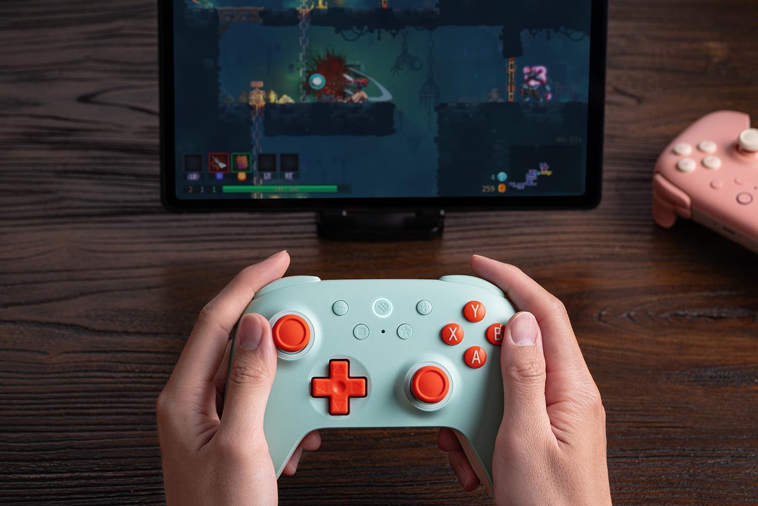 Comando S/ Fios 2.4G BT 8BITDO Ultimate 2C PAD Menta 6