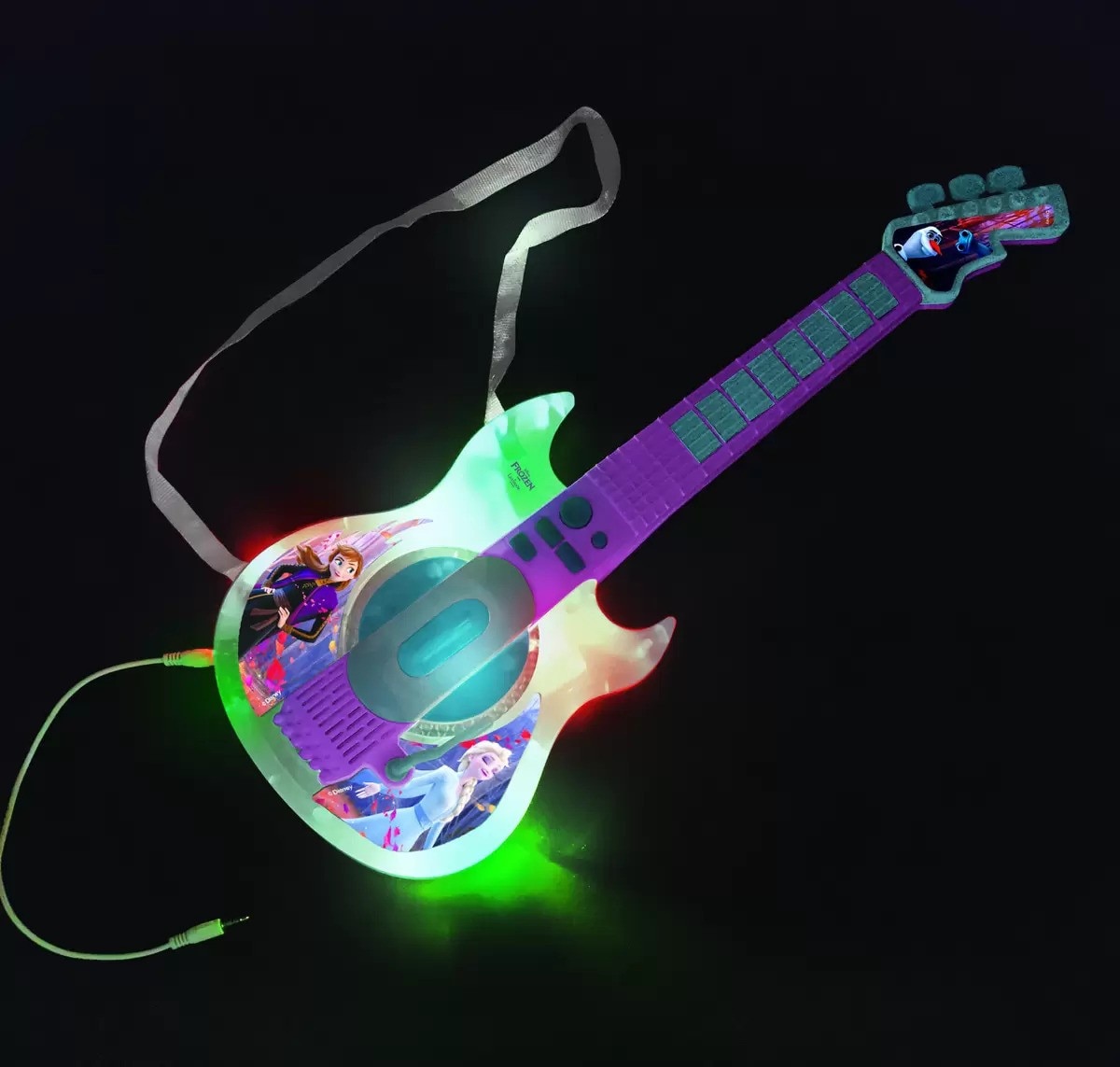 Guitarra Eletrônica Luminosa e Óculos com Microfone Integrado Disney Frozen 5