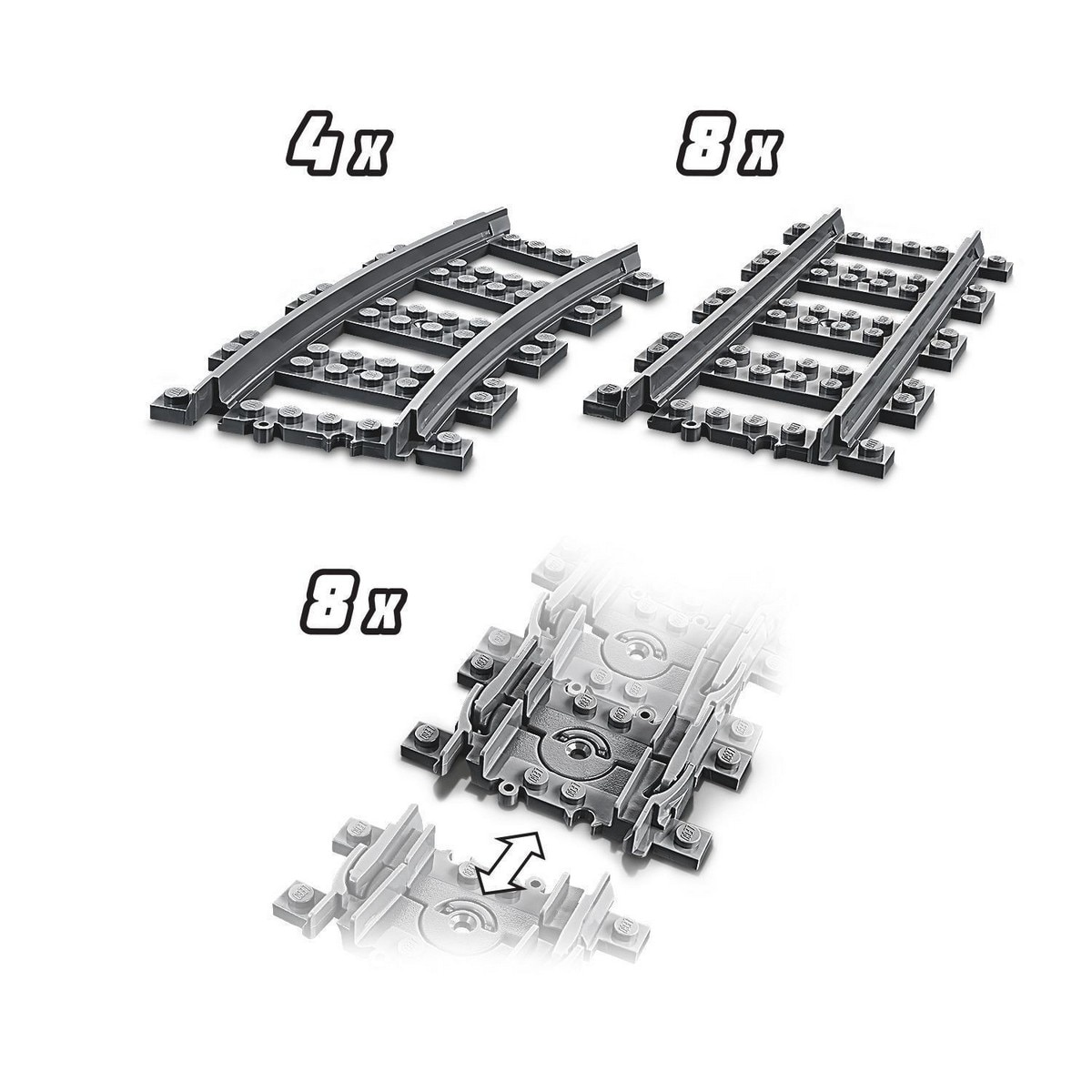 Carris e Curvas de comboio Lego City 4
