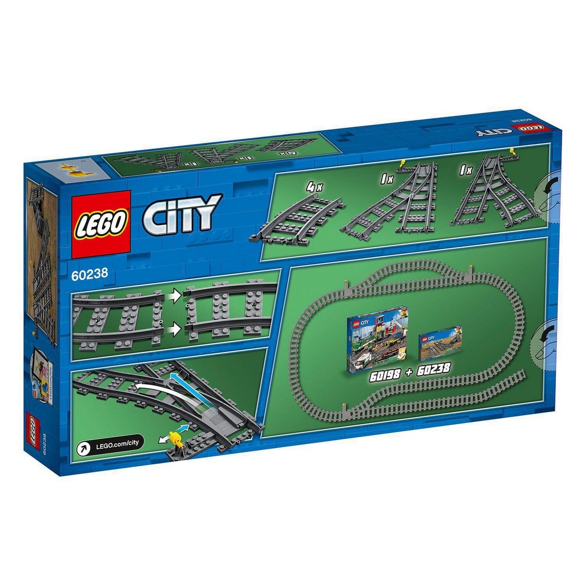 Agulhas e curvas de comboio Lego City 7