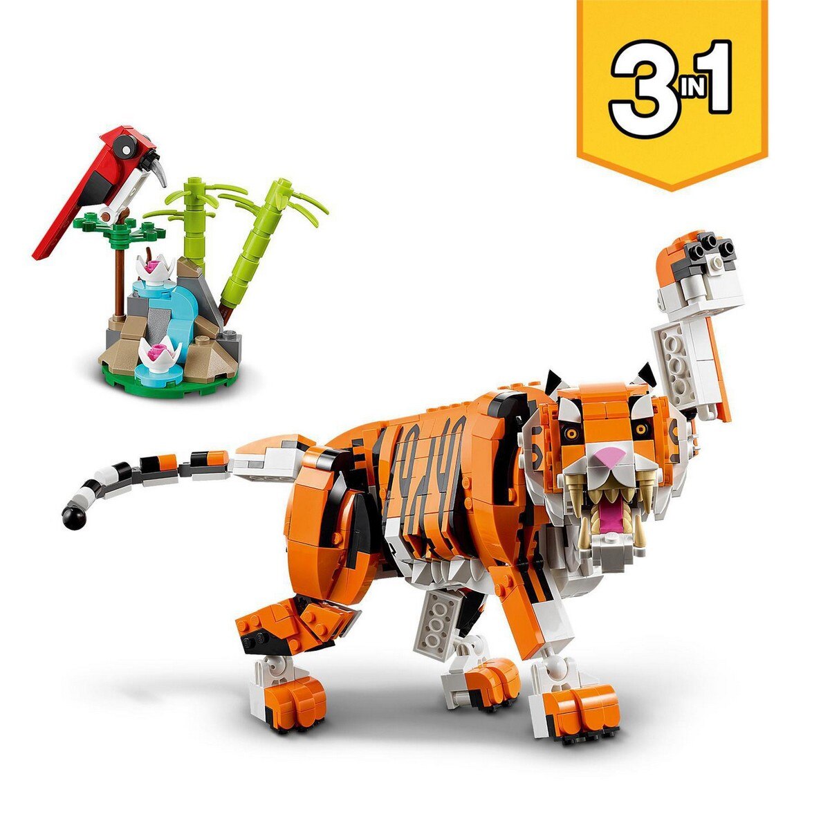 Tigre. Panda e Carpa 3-em-1 Lego Creator 3