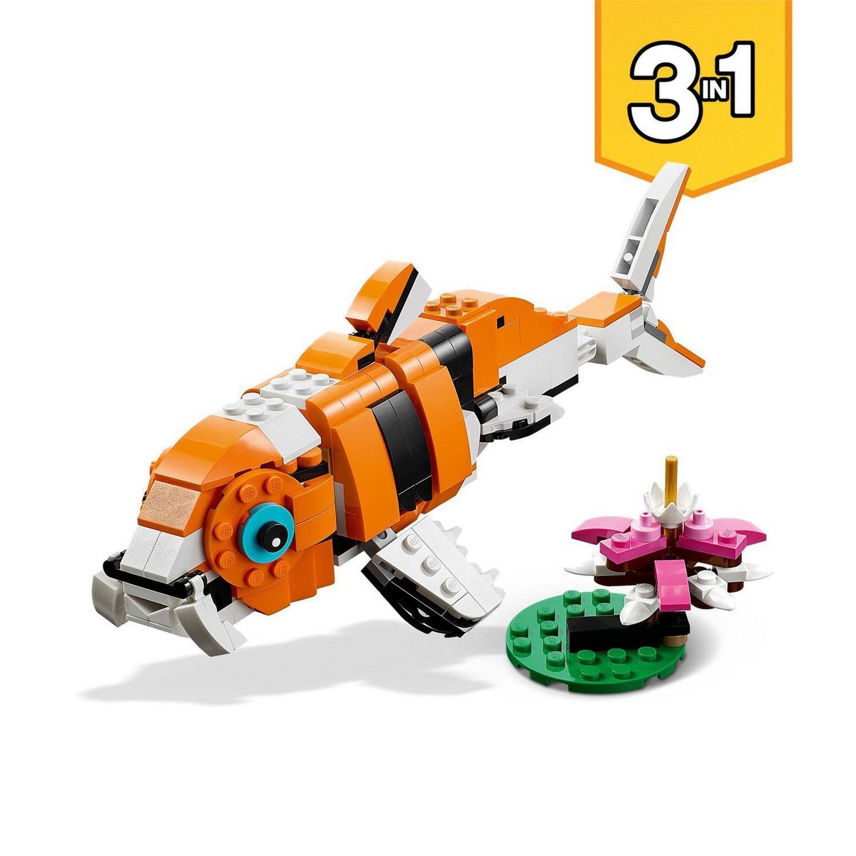 Tigre. Panda e Carpa 3-em-1 Lego Creator 4