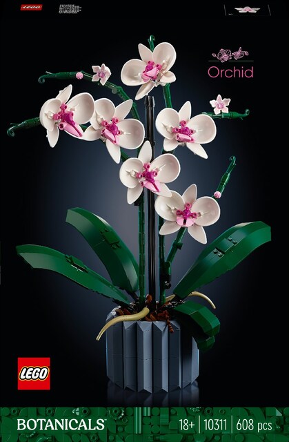 Imagem 0 de Orquídea 10311 Kit de Construção de Decoração de Plantas para Adultos; Construir uma Peça de Exposição de Orquídeas para Casa ou Escritório