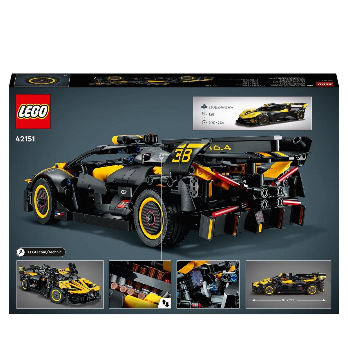 Bugatti Bolide CSR Racing Lego Technic 8