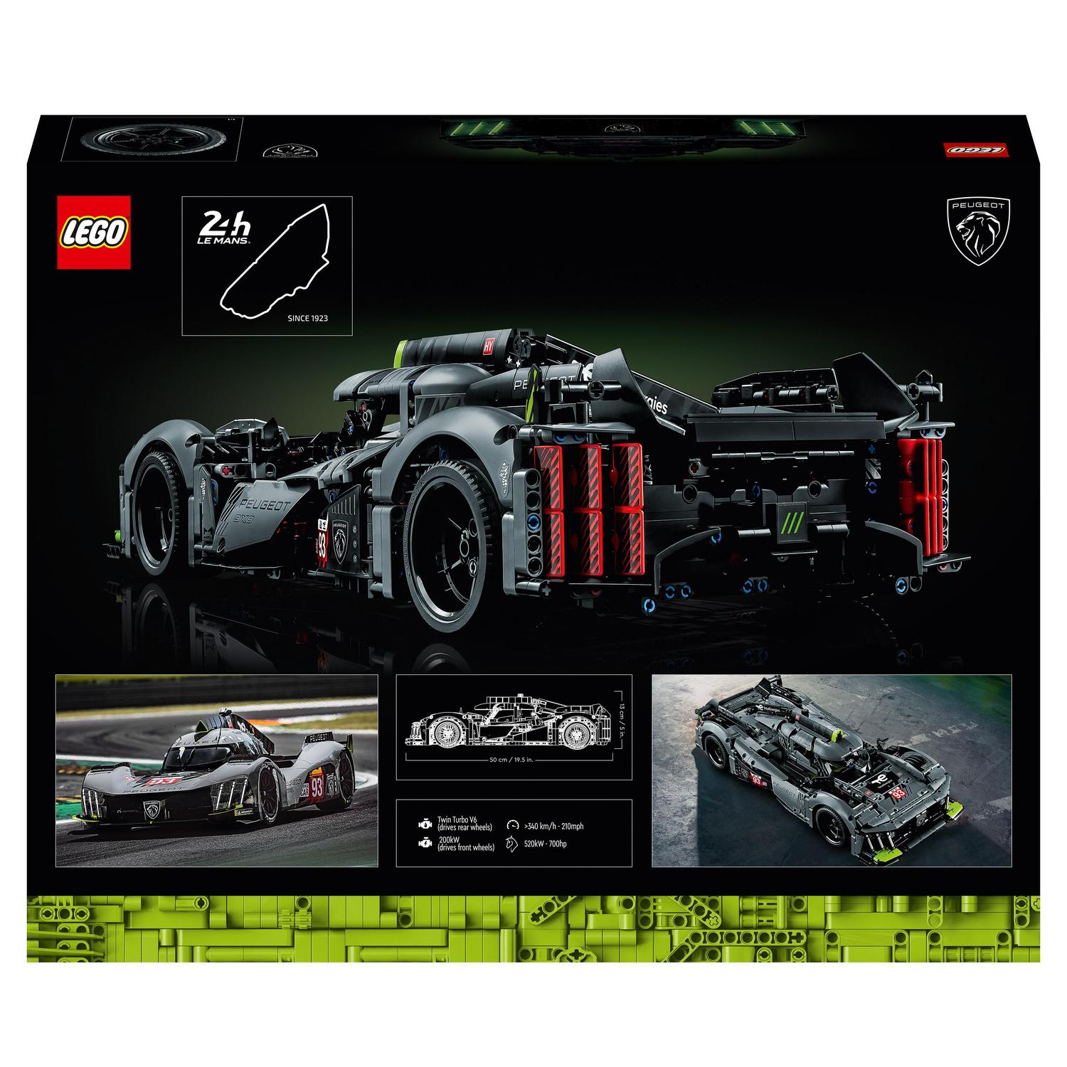 Peugeot 24H Le Mans Hybrid Hypercar Lego Technic 10