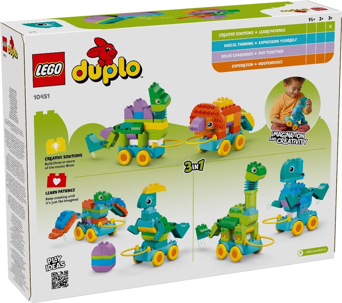 Dinossauros Sobre Rodas 3 em 1 Lego Duplo 9