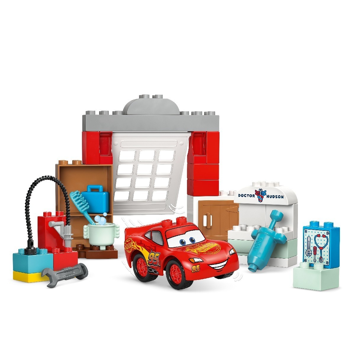 Visita do McQueen à Garagem do Doc Lego Duplo 4