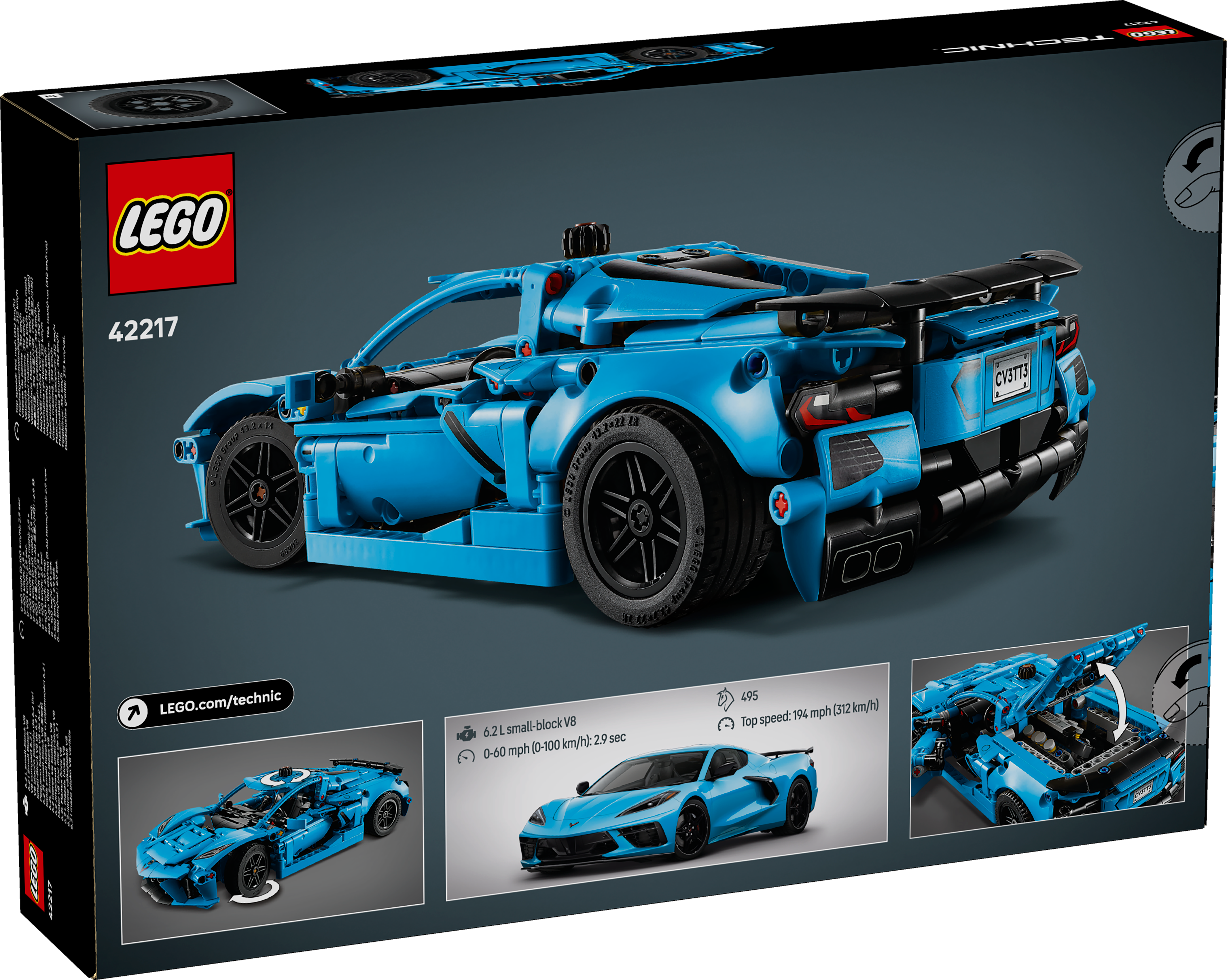 Chevrolet Corvette Stingray Azul Lego Technic 10