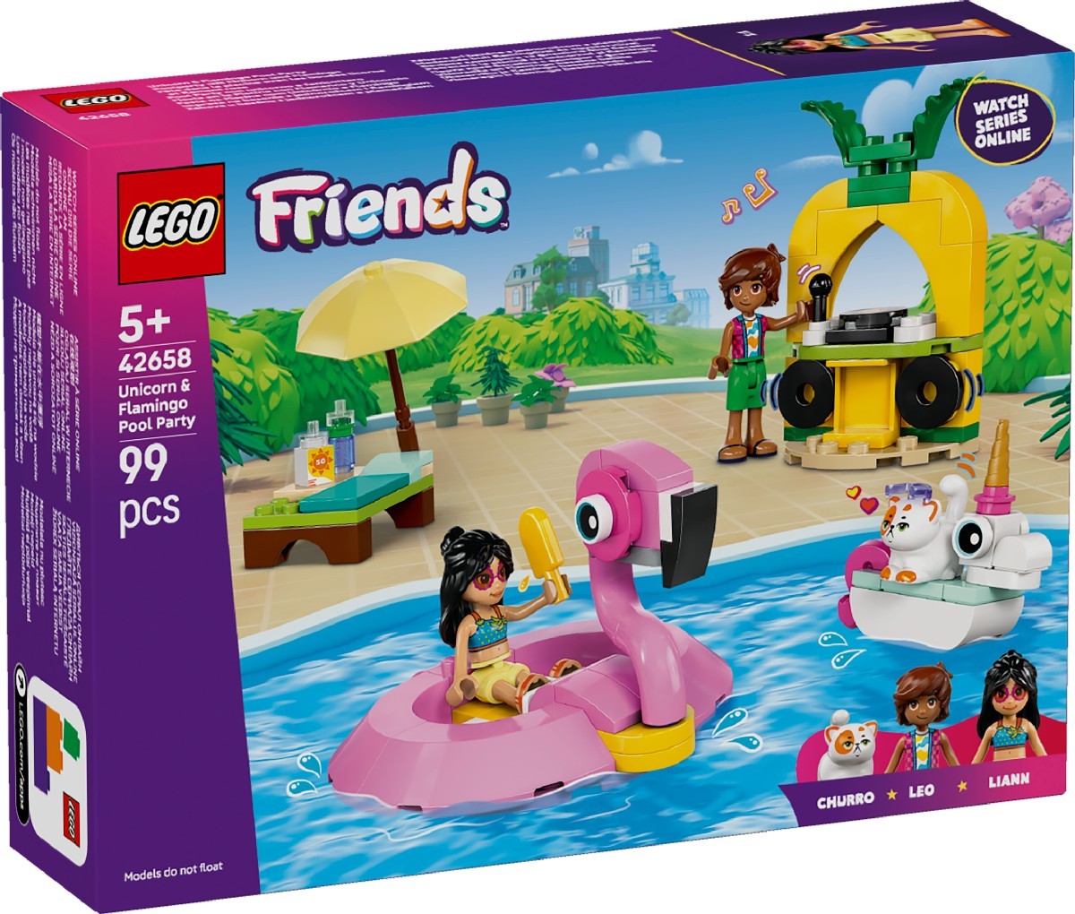 Imagem 0 de Festa na Piscina com Unicórnio e Flamingo Lego Friends