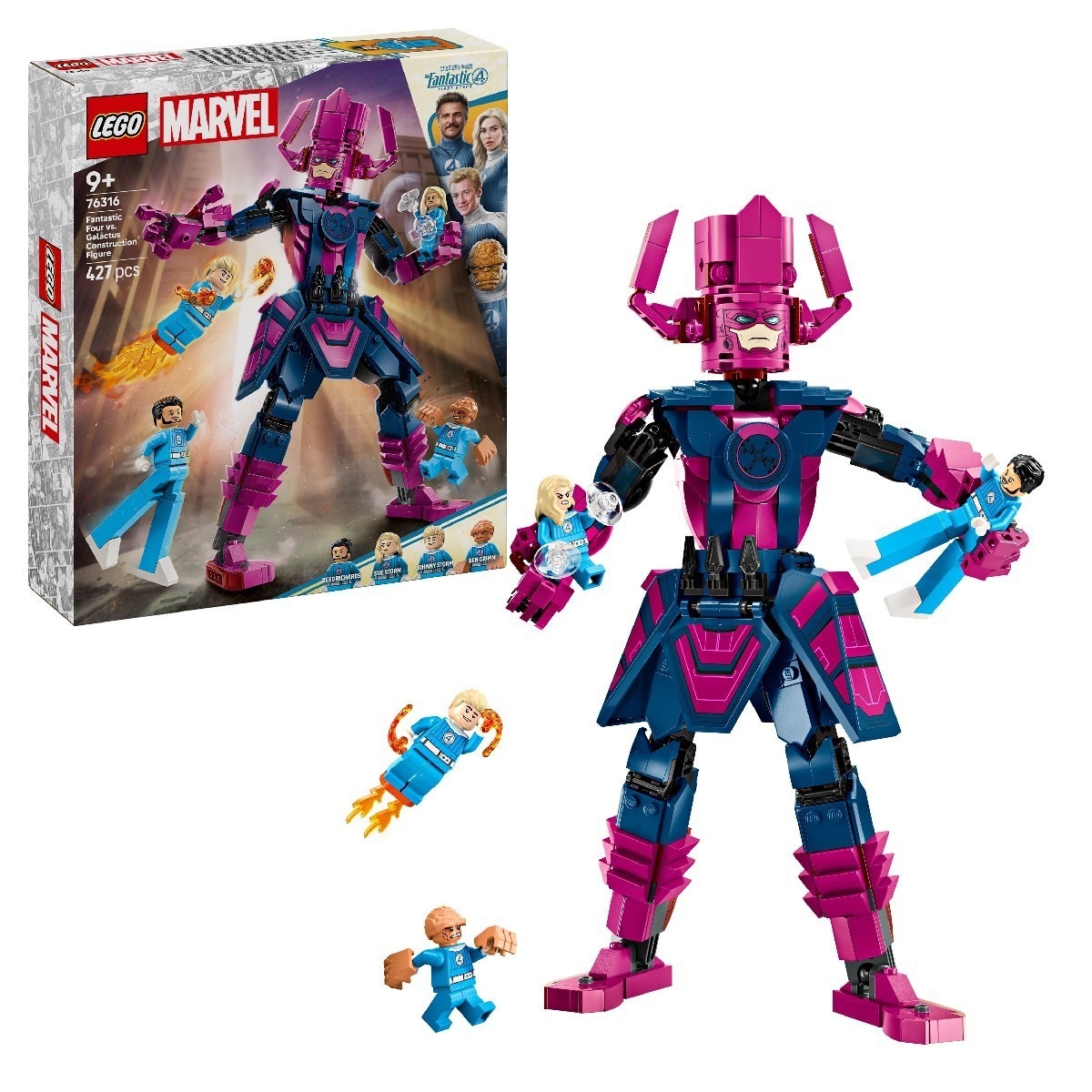 QuLego Arteto Fantástico vs. Figura de Construção de Galactus Lego Marvel 7