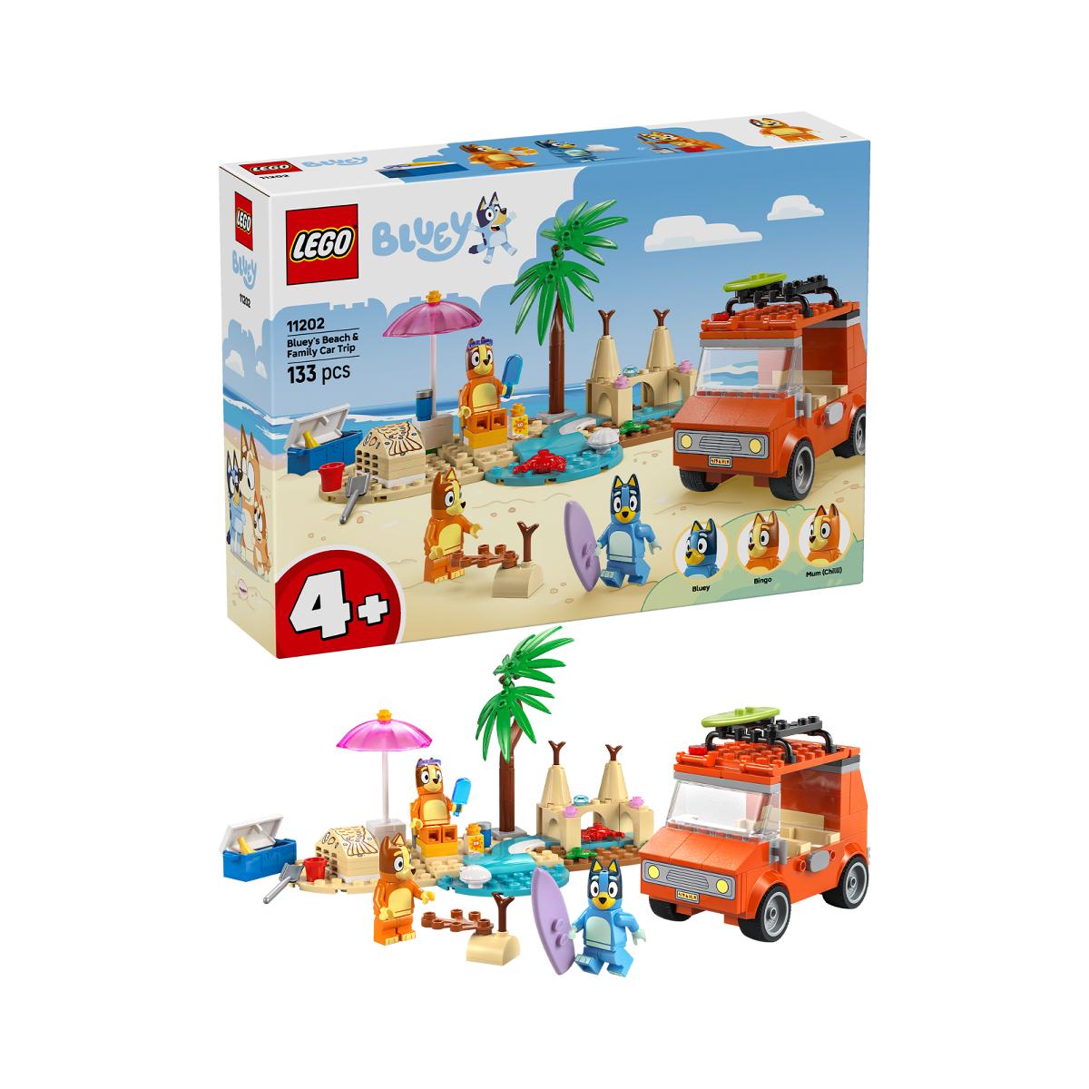 Viagem de Carro à Praia com a Bluey e a Família Lego Bluey 3