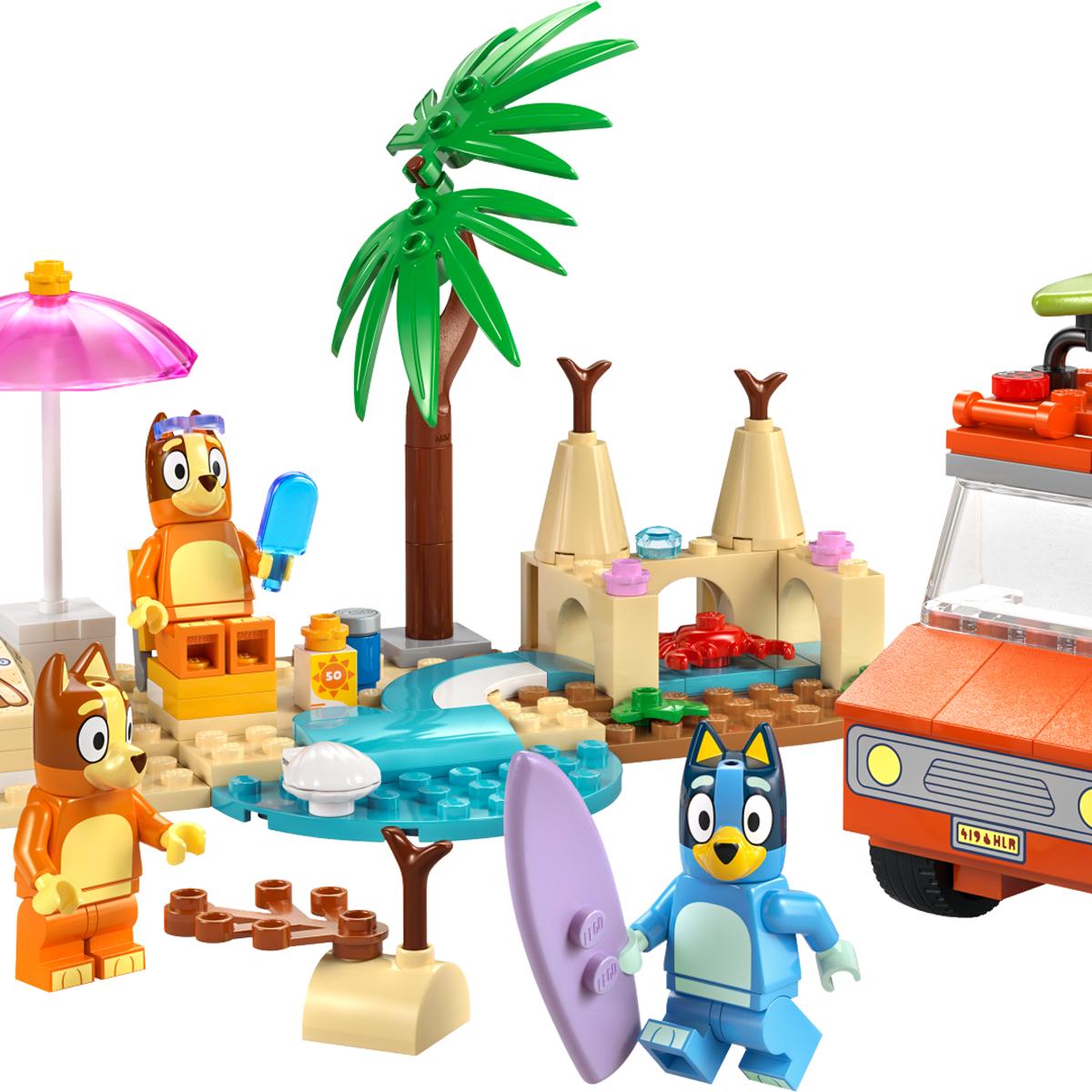 Viagem de Carro à Praia com a Bluey e a Família Lego Bluey 4