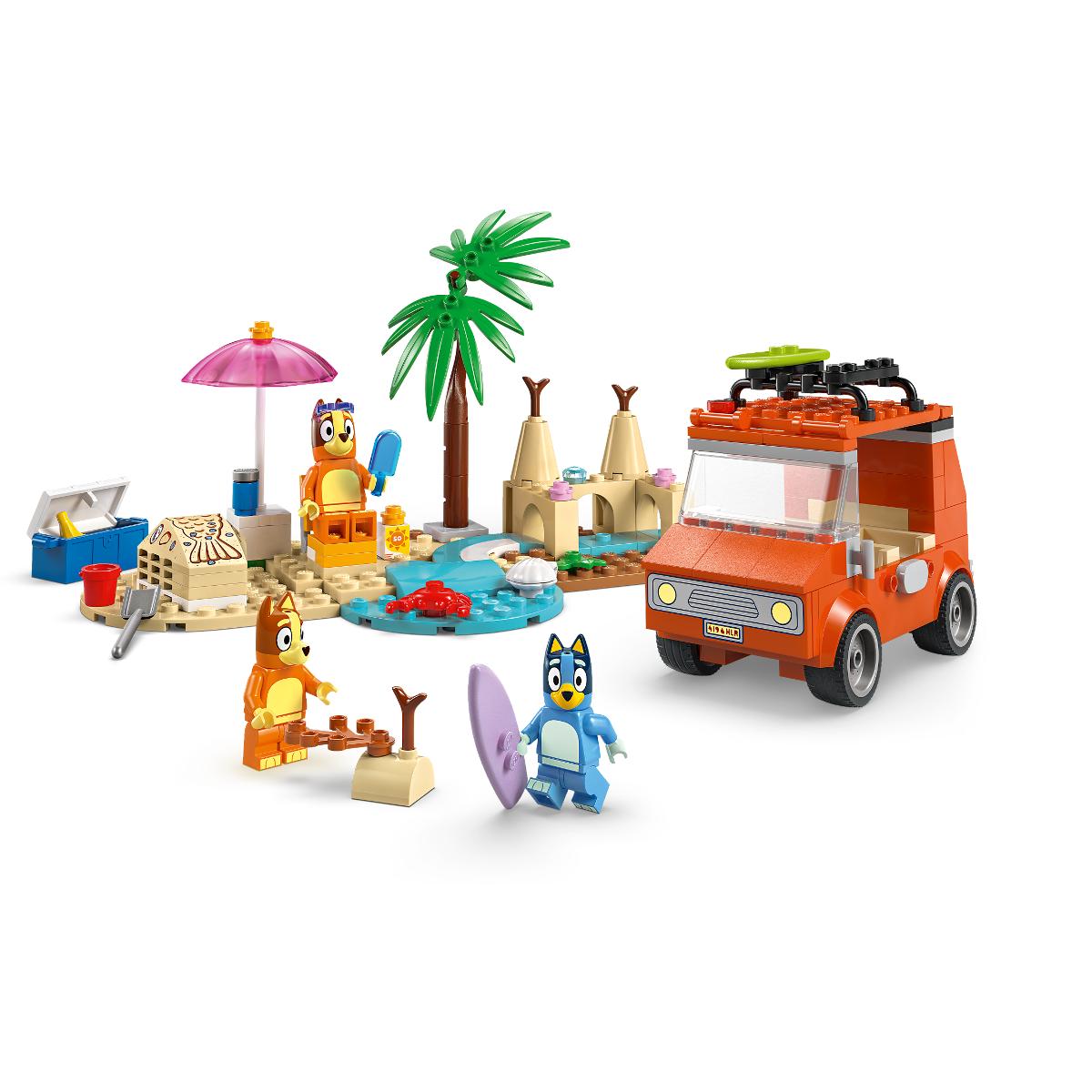 Viagem de Carro à Praia com a Bluey e a Família Lego Bluey 6