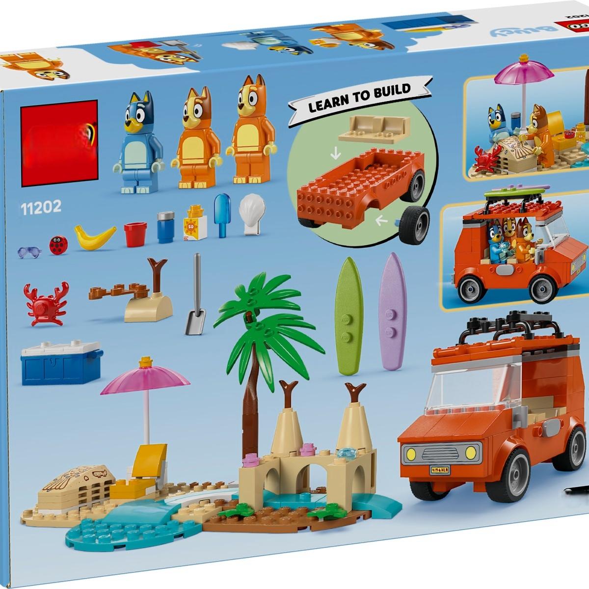 Viagem de Carro à Praia com a Bluey e a Família Lego Bluey 12