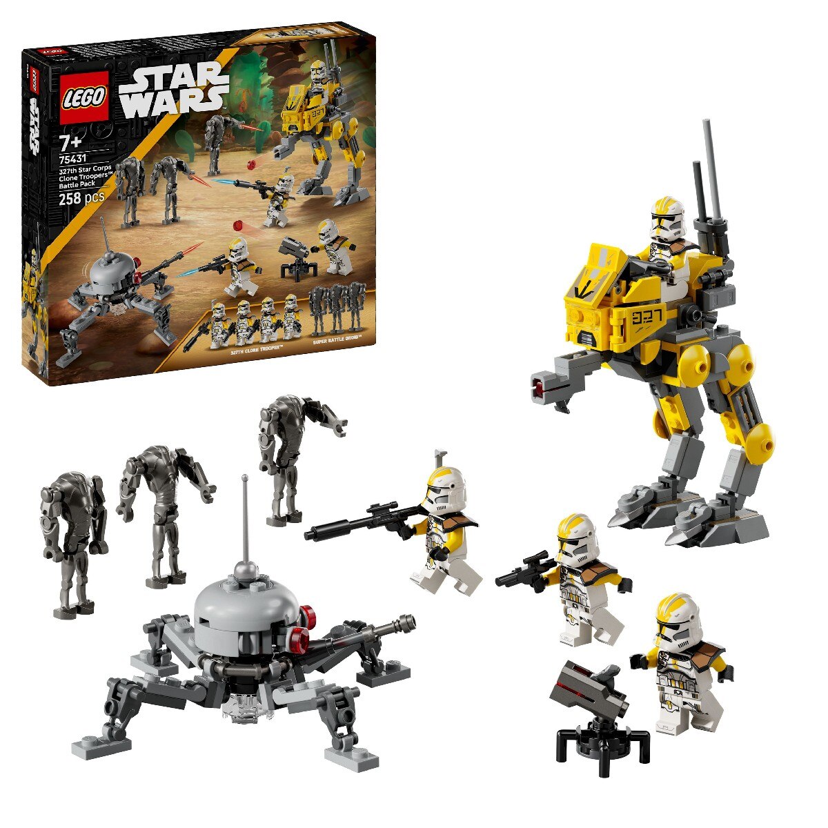 Pack de Combate Soldados Clone do 327.º Corpo Estelar Lego Star Wars™ 3