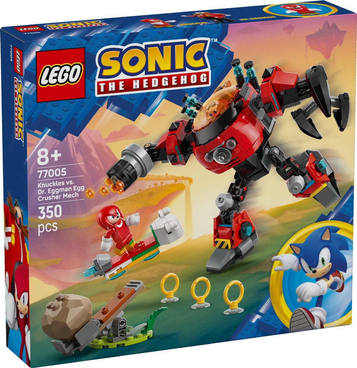 Knuckles contra Robô Egg Crusher do Dr. Eggman Lego Sonic 1