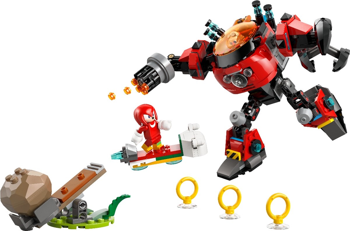 Knuckles contra Robô Egg Crusher do Dr. Eggman Lego Sonic 4