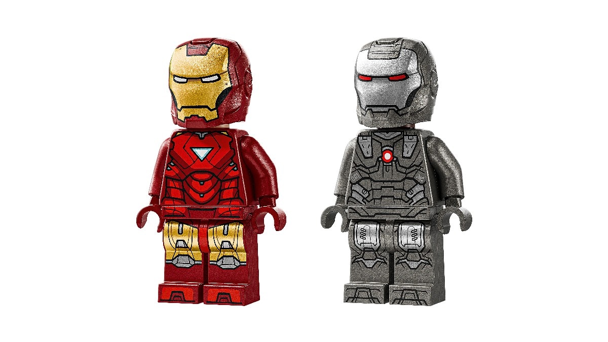 Iron Man e Máquina de Guerra contra Drones Hammer Lego Marvel 5