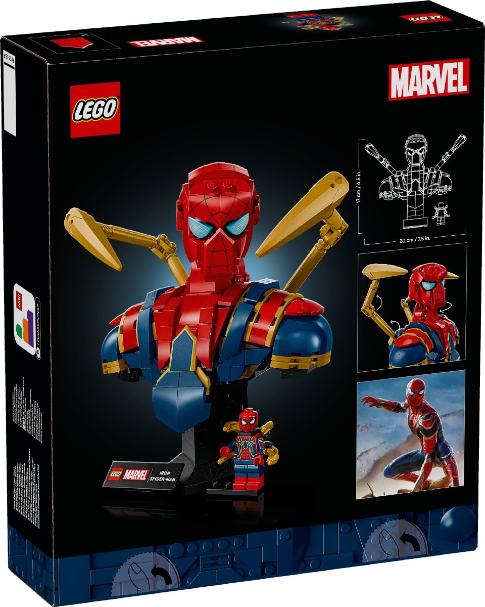 Busto do Iron Spider-Man Lego Marvel 11