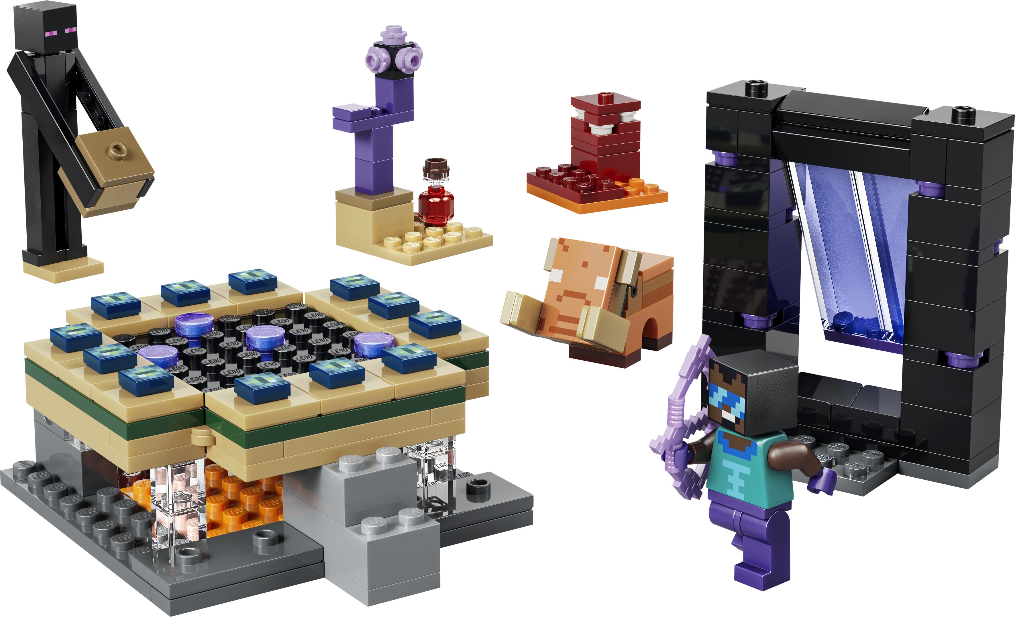 Jornada em Nether e Portal do End Lego Minecraft 3