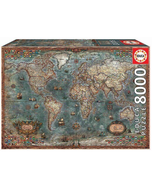 Puzzle 8000 piezas mapamundi histórico 1