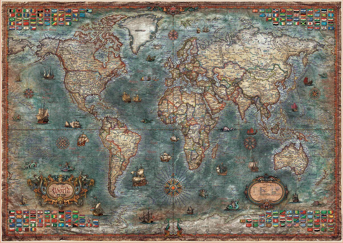 Puzzle 8000 piezas mapamundi histórico 2