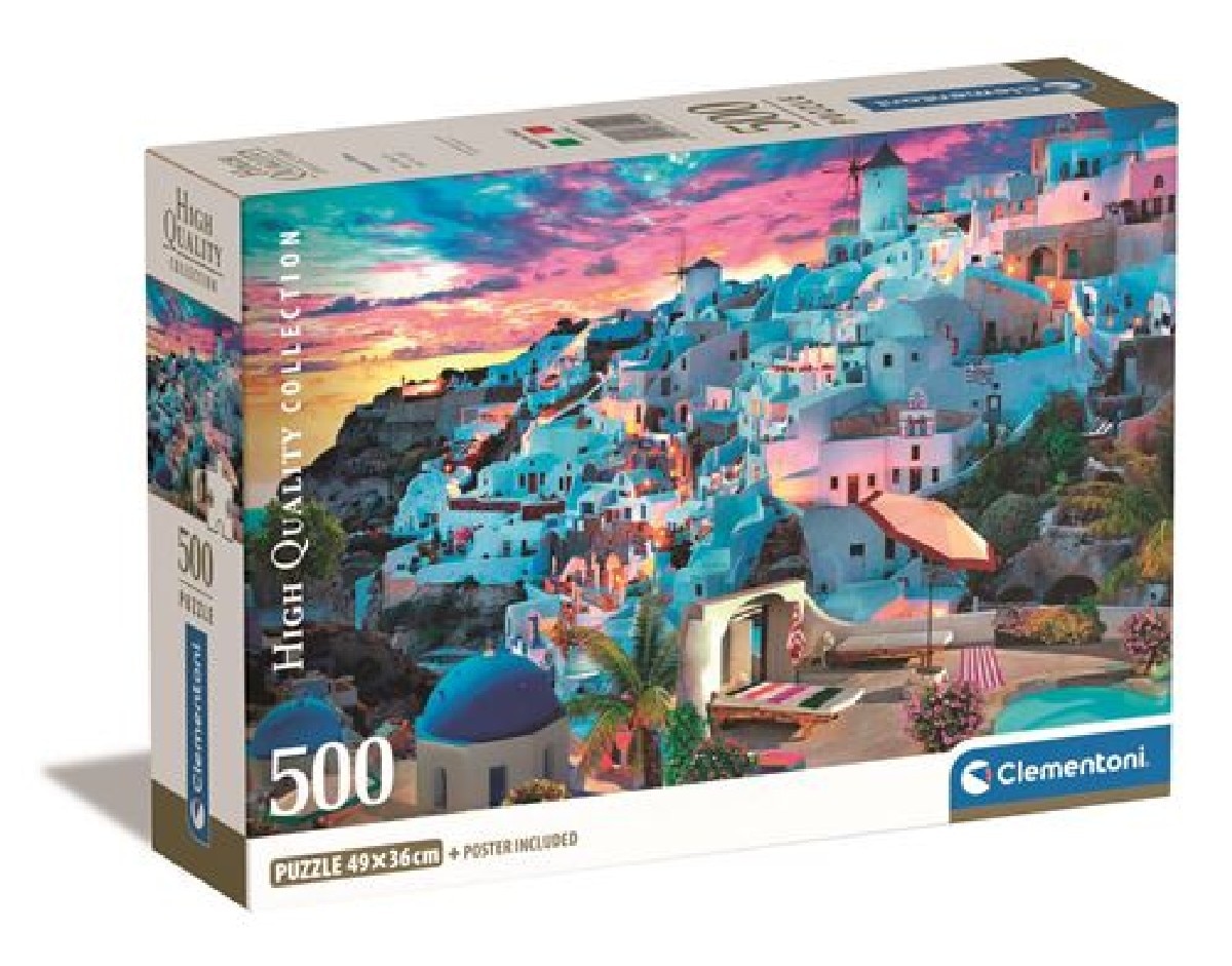 Puzzle High Quality Collection Compact: Greece View - 500 Peças 1