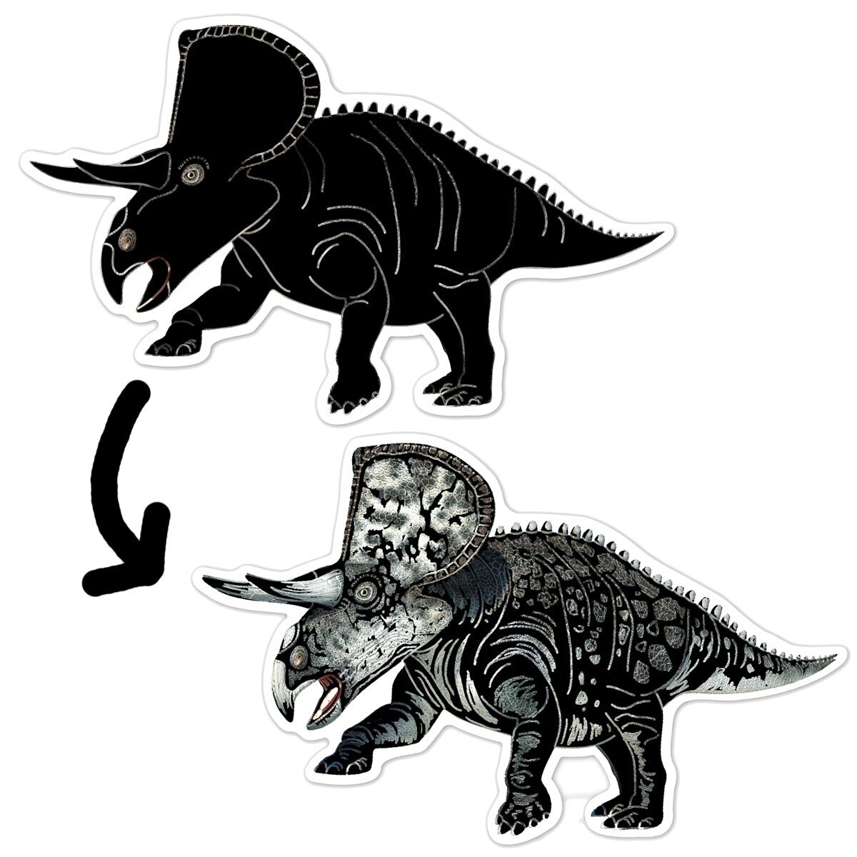 Autocolantes para Raspar Natural Creation Dinossauros - 4 Peças 4