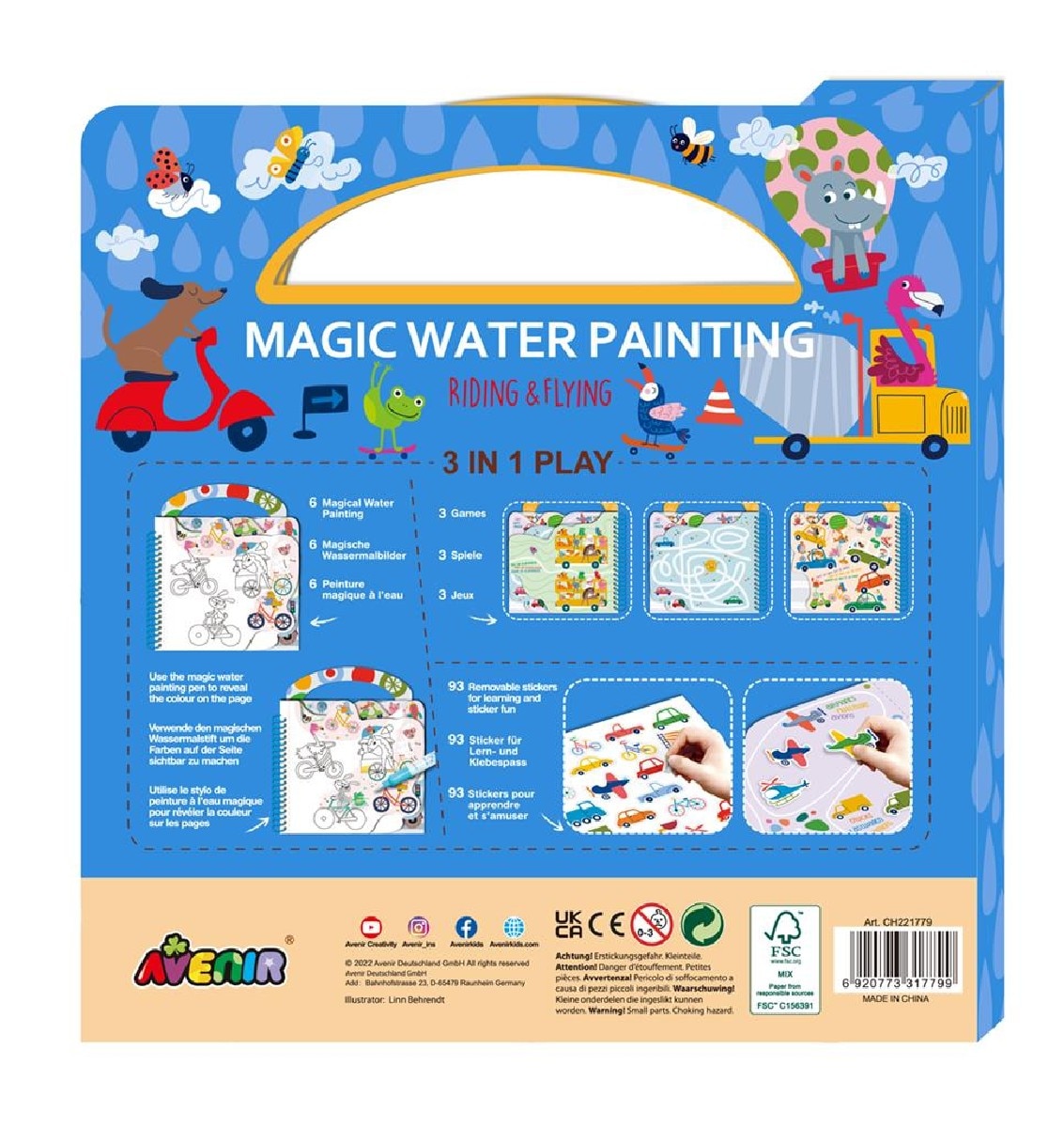 Pintura com Caneta de Água Avenir - Transportes 3