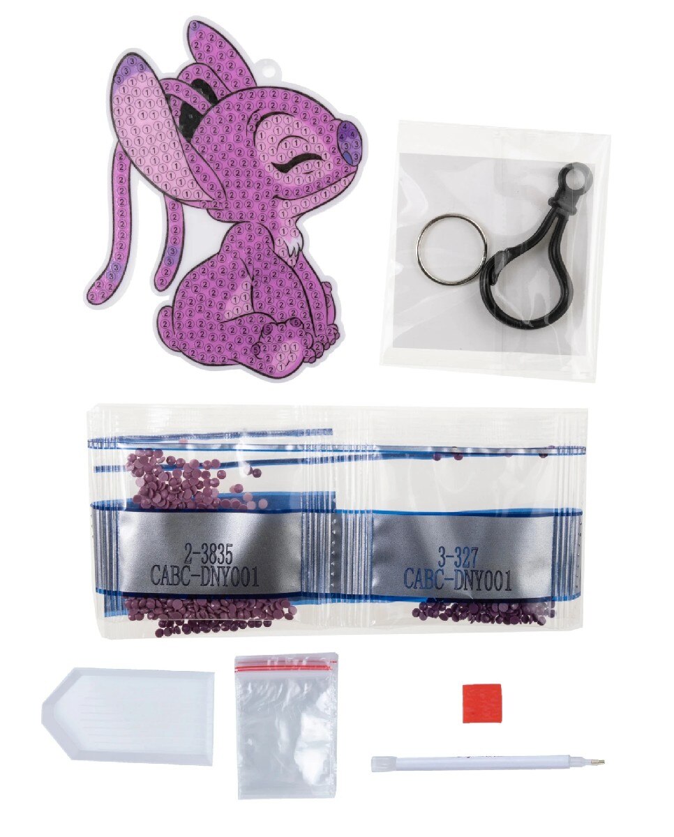 Porta Chaves Crystal Art para Pintar com Diamantes - Angel 3