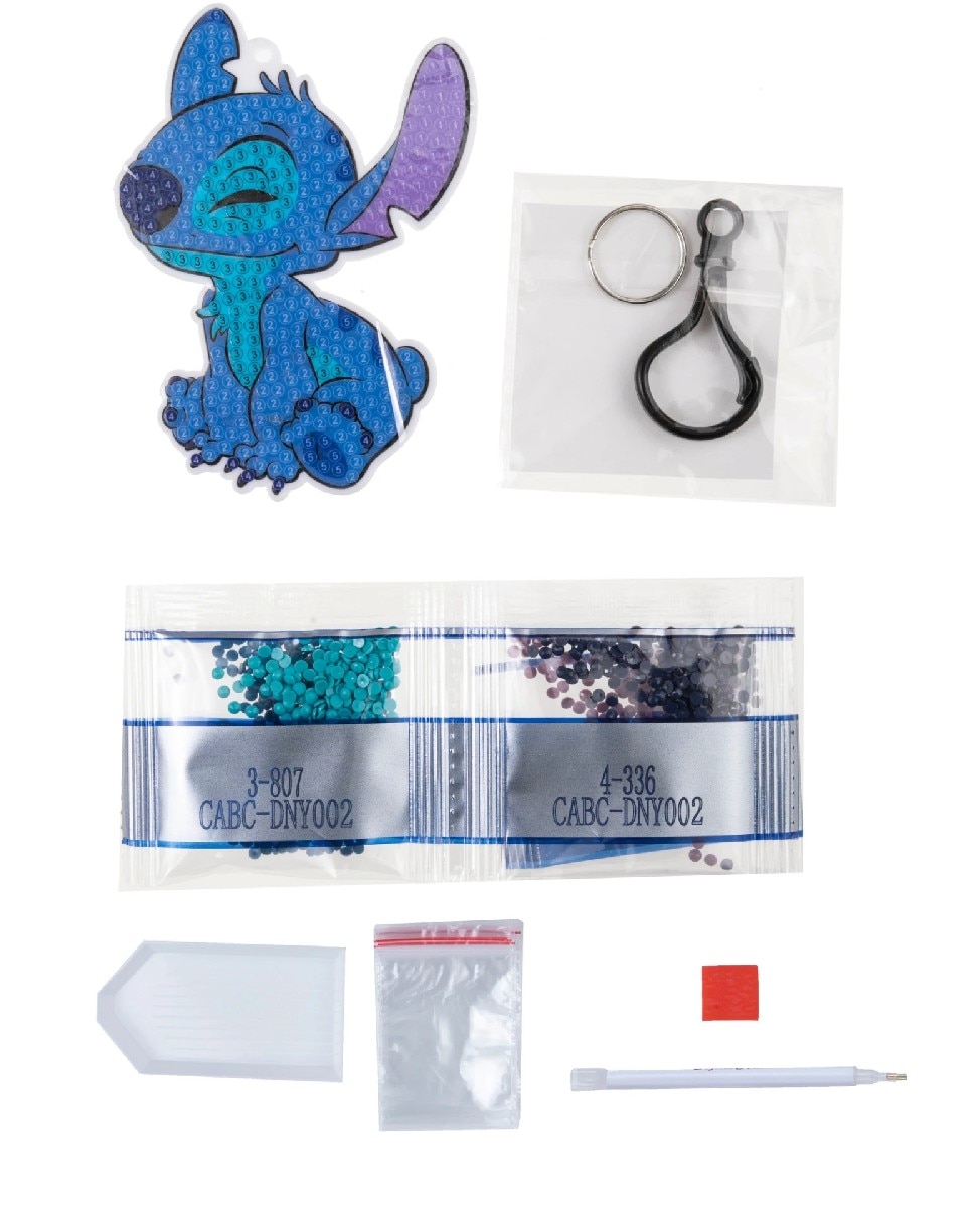Porta Chaves Crystal Art para Pintar com Diamantes - Stitch 3