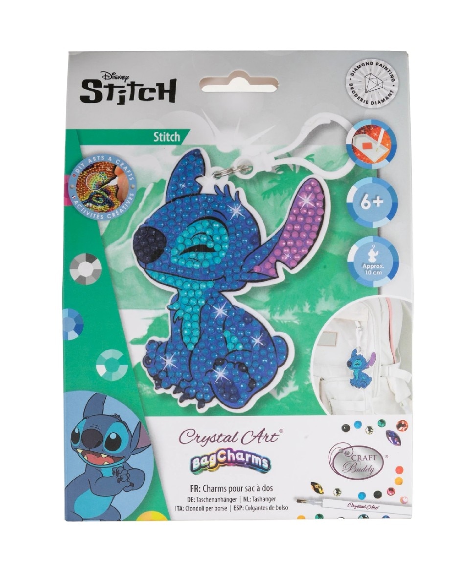 Porta Chaves Crystal Art para Pintar com Diamantes - Stitch 4