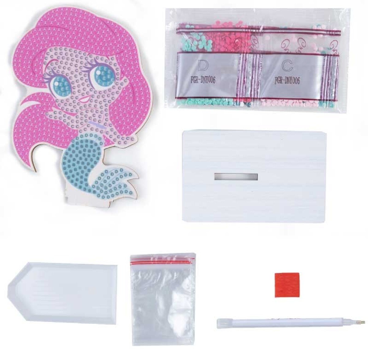 Kit de Pintura com Diamantes Crystal Art Buddies - Pequena Sereia 2