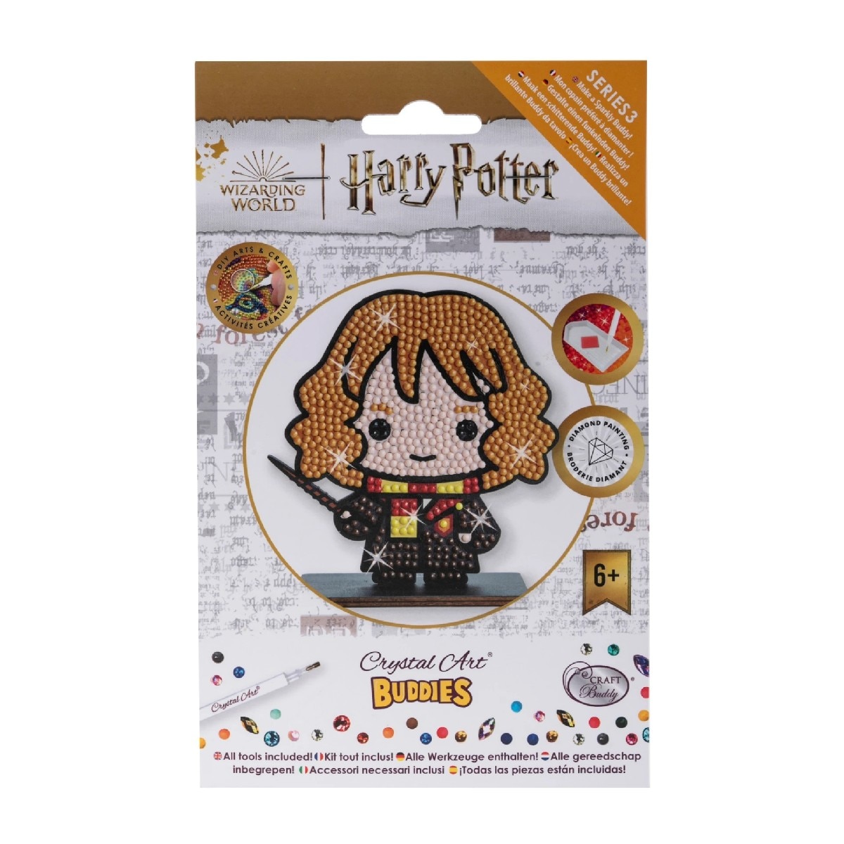 Kit de Pintura com Diamantes Crystal Art Buddies - Hermione Granger 6