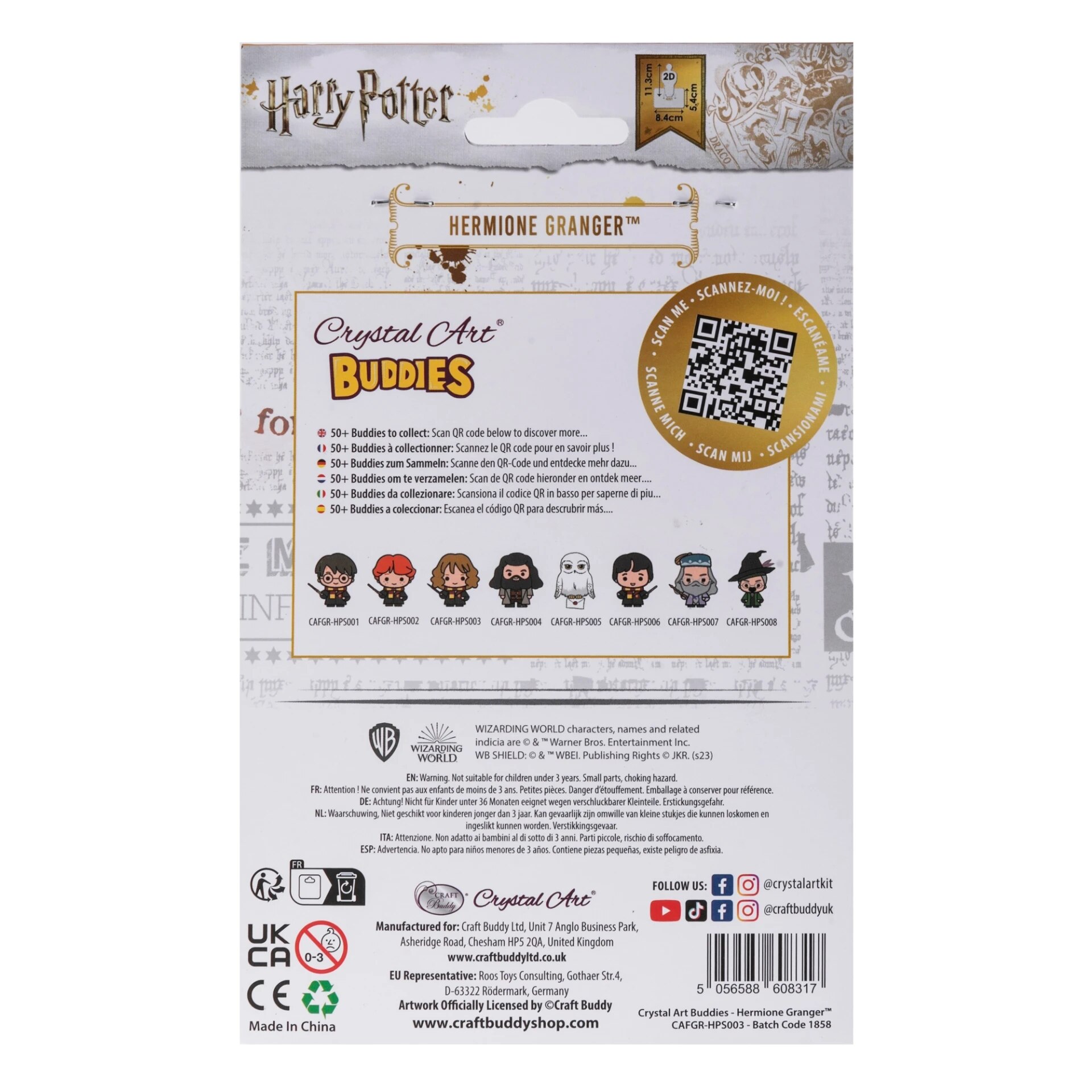 Kit de Pintura com Diamantes Crystal Art Buddies - Hermione Granger 7