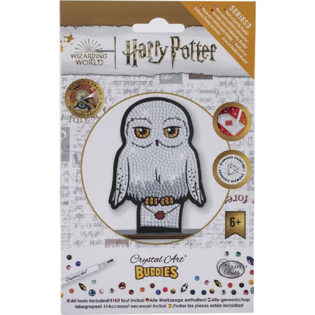 Imagem 0 de Kit de Pintura com Diamantes Crystal Art Buddies - Hedwig