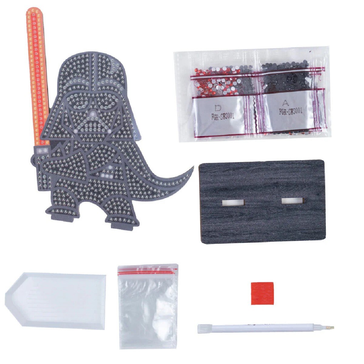 Kit de Pintura com Diamantes Crystal Art Buddies - Darth Vader 5