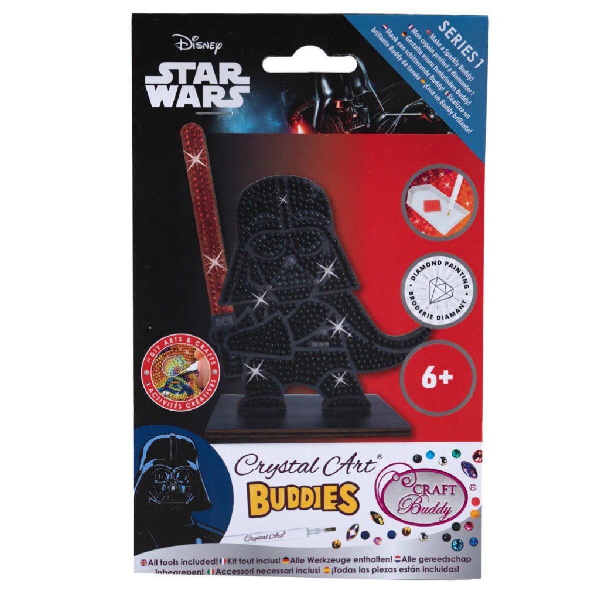 Kit de Pintura com Diamantes Crystal Art Buddies - Darth Vader 6