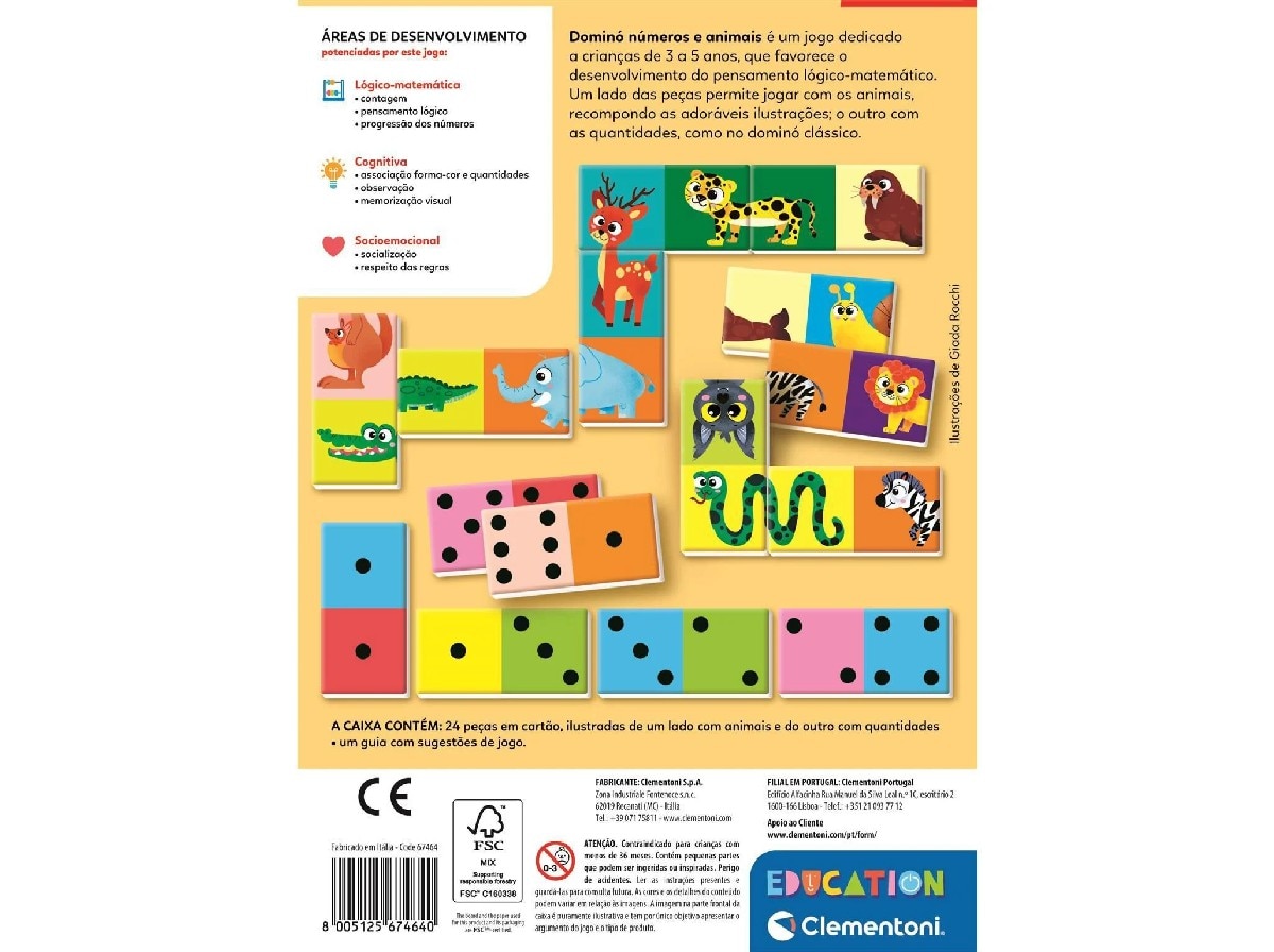 Dómino Números e Animais 2