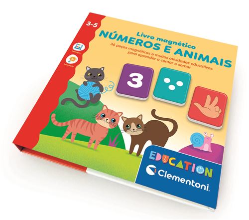 Livro Magnético: Números e Animais - 36 Peças Magnéticas 1