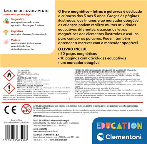 Livro Magnético: Letras e Palavras - 30 Peças Magnéticas 4