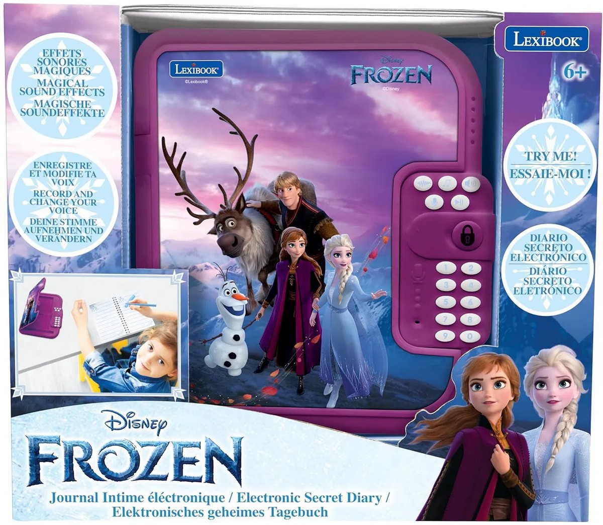 Lexibook Caderno eletrónico Segredo Safe Ice Kingdom 5