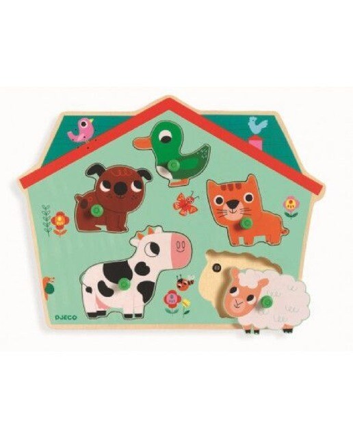 Puzzle de encaixe com sons Ouaf Woof 1
