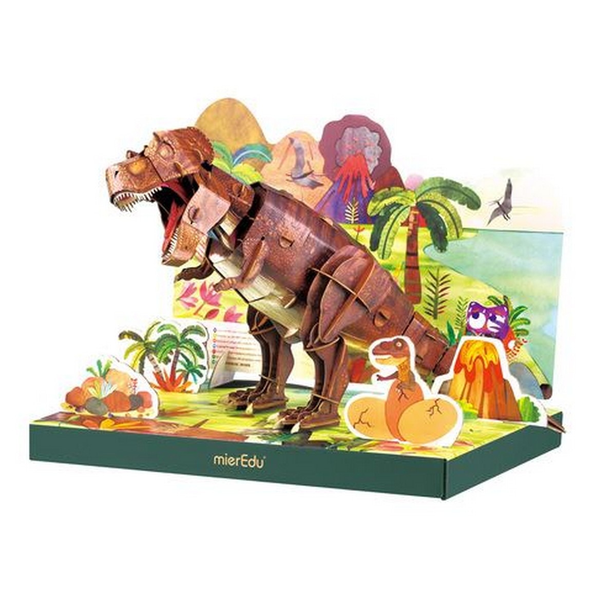 Puzzle Eco 3D MierEdu T-Rex 171 Peças 3