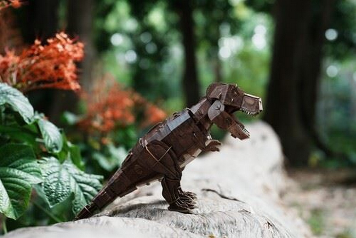Puzzle Eco 3D MierEdu T-Rex 171 Peças 5