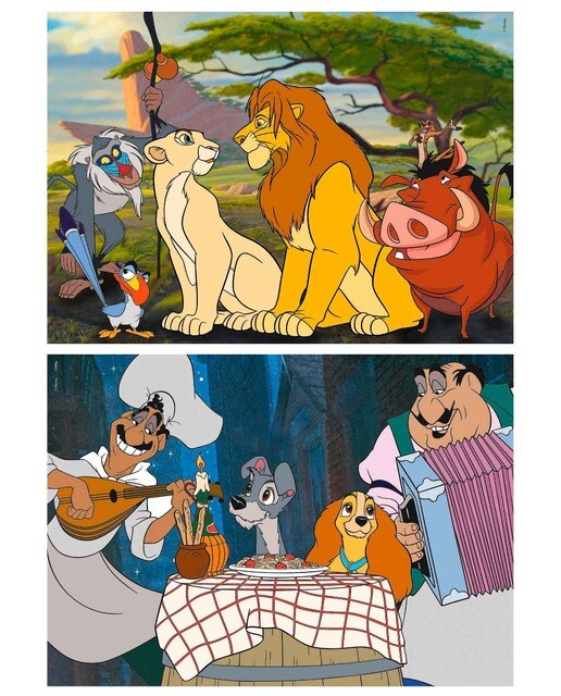 Puzzle Disney Animals de 2 x 48 Peças 1