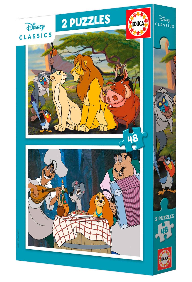Puzzle Disney Animals de 2 x 48 Peças 2
